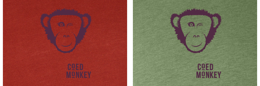 Eggplant ink on red vs. green